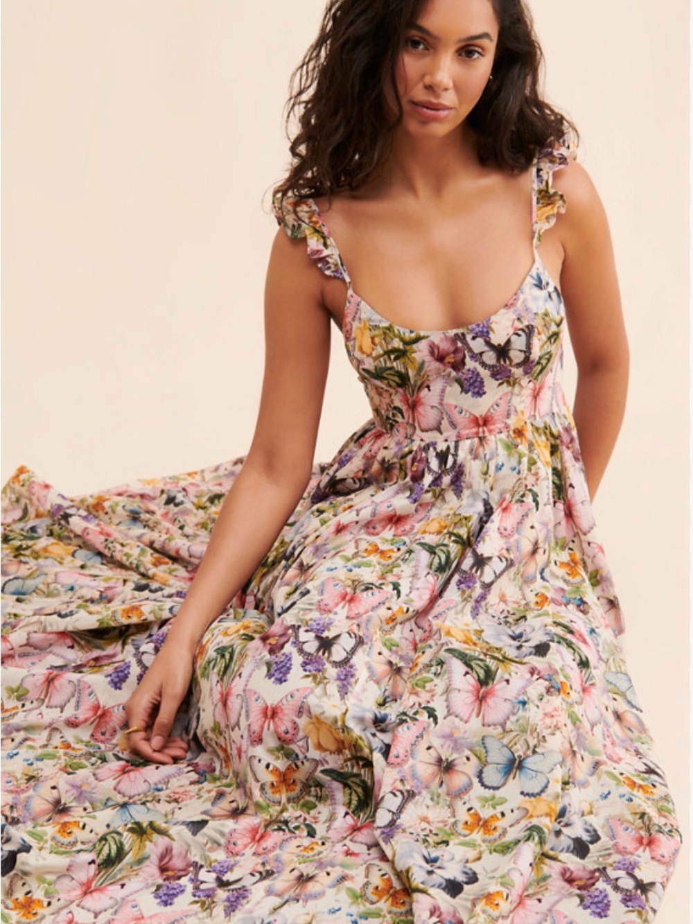 Selkie Penny Lane Butterfly Maxi Dress